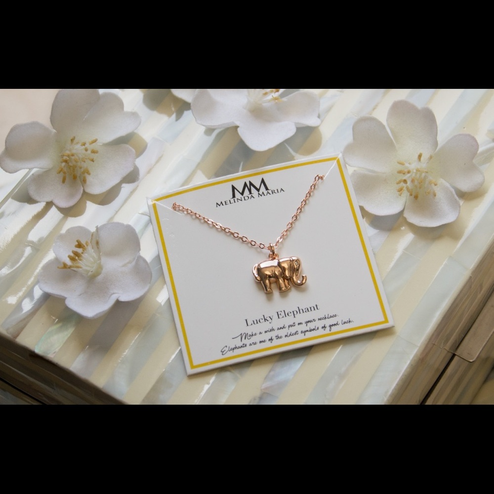 NWT Melinda Maria elephant necklace